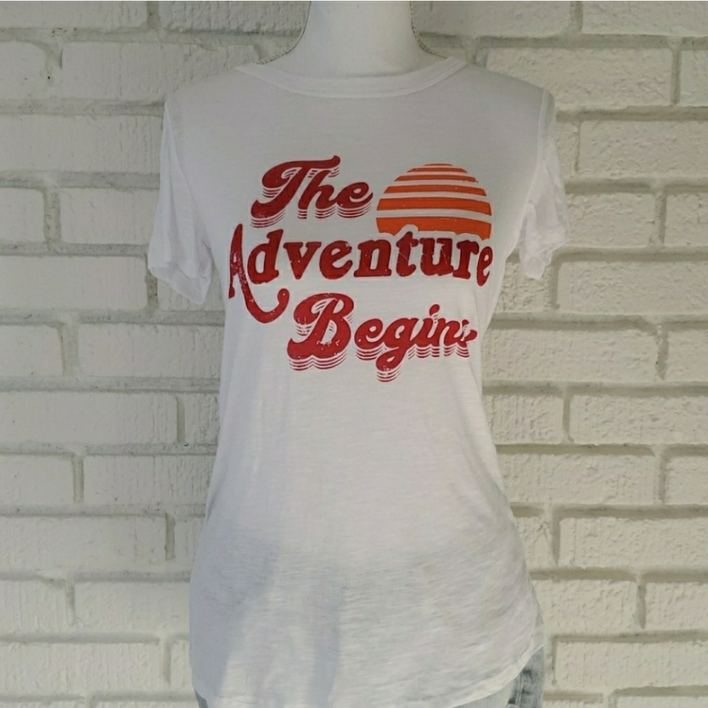 The Adventure Begins graphic tee